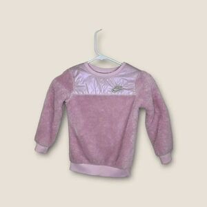Nike Pink Sherpa Fleece Pullover Sweater Size Small 4-5 Years Girl